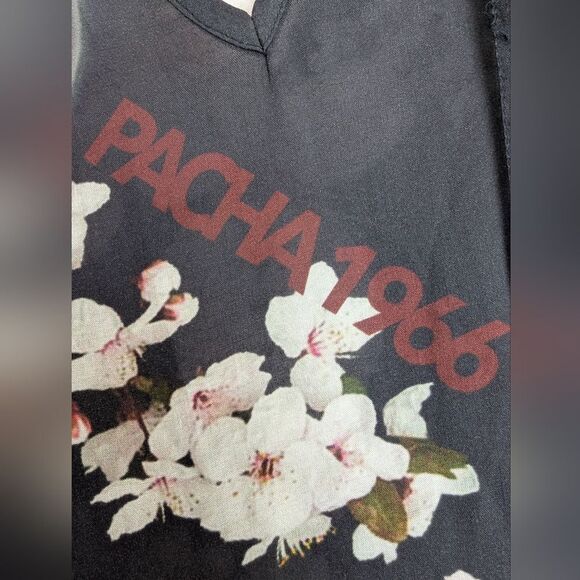 Pacha 1966 Sweet Cherry Tie V Neck Dress S - Picture 7 of 14